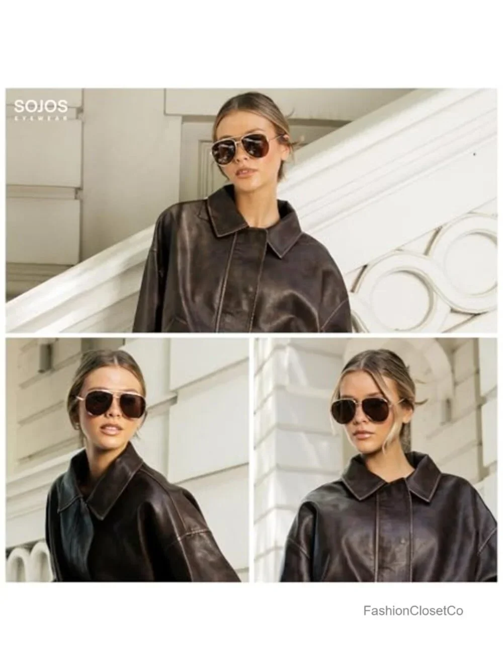 Oversized Polarized Aviator Sunglasses with Metal Frame UV400 Protection